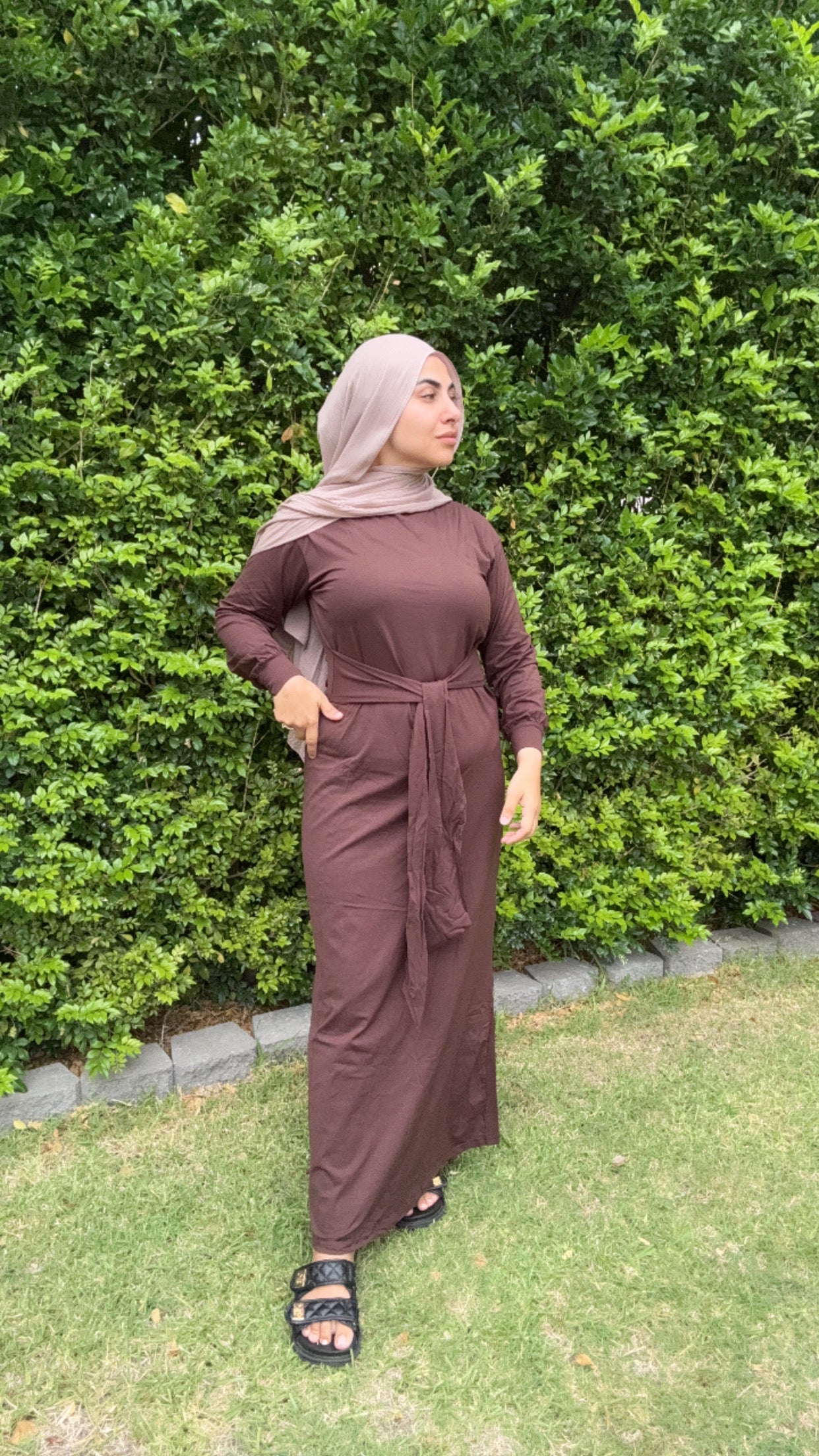 Alyssa Maxi Dress- Brown