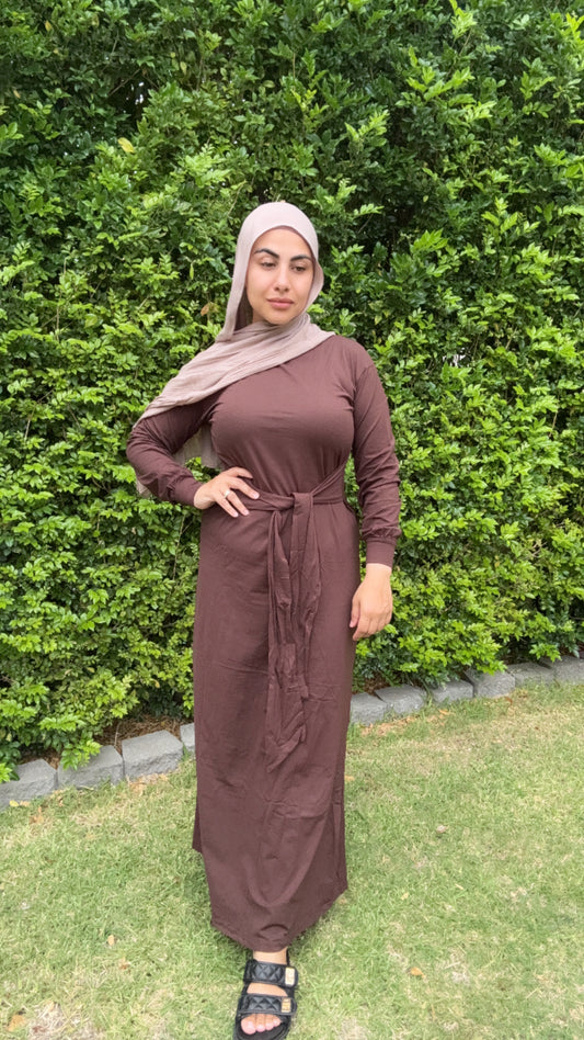 Alyssa Maxi Dress- Brown